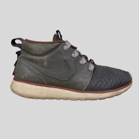 Nike Roshe Sneakerboot Quilted 639 165-002 Mercury Gray Leather Mens 8.5 - Picture 4 of 9